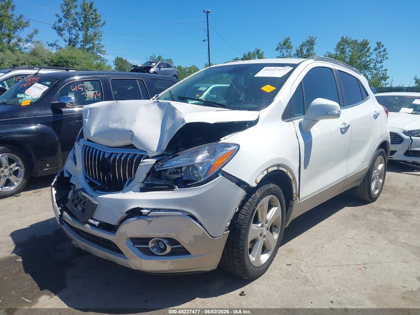 Vin: kl4cjcsb6fb062357, lot: 45725238, buick encore leather 20152