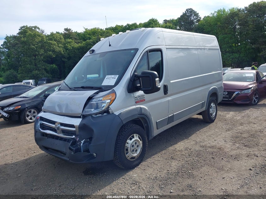 Vin: 3c6trvbgxhe521988, lot: 45725711, ram promaster 1500 high roof 136 wb 20172