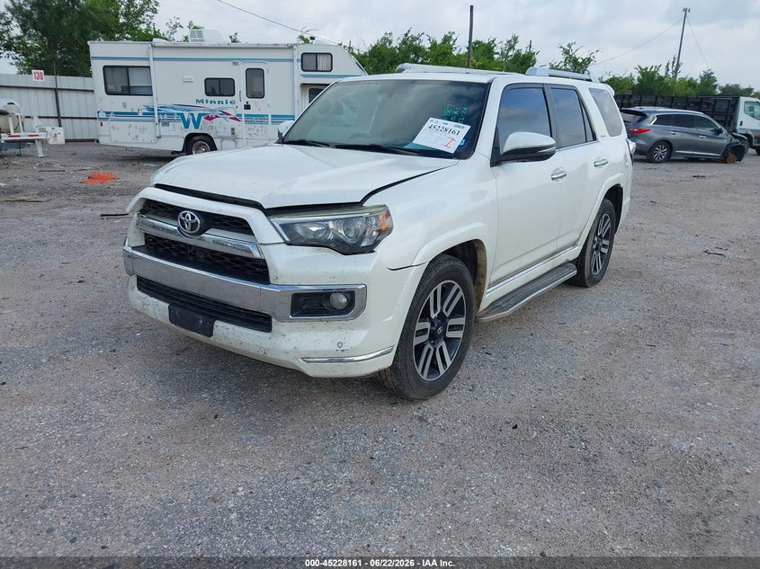 Vin: jtezu5jr6g5116091, lot: 45725922, toyota 4runner limited 20162