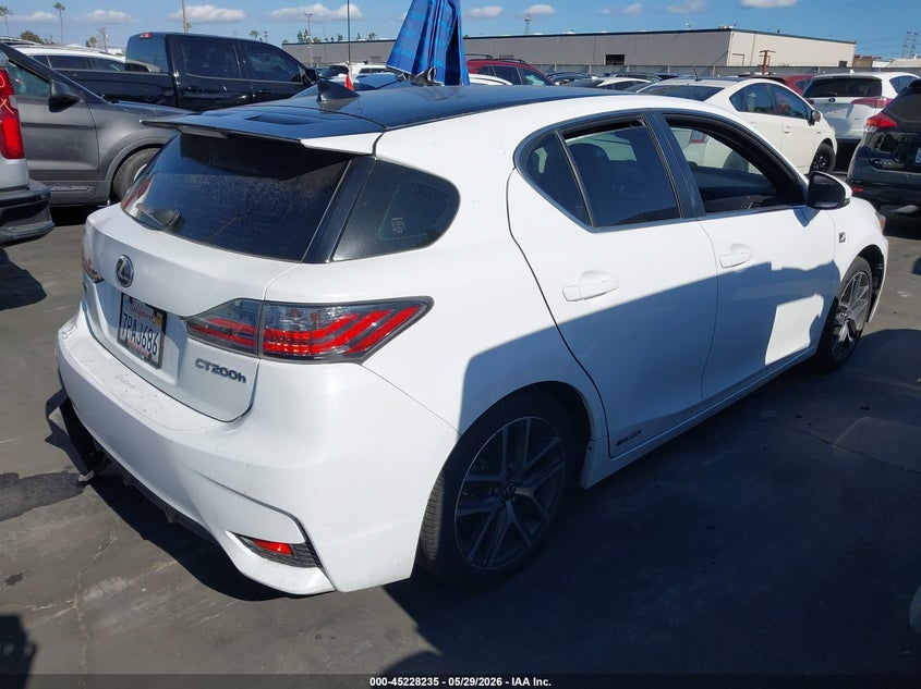 Vin: jthkd5bh1g2254360, lot: 45725996, lexus ct 200h 20164