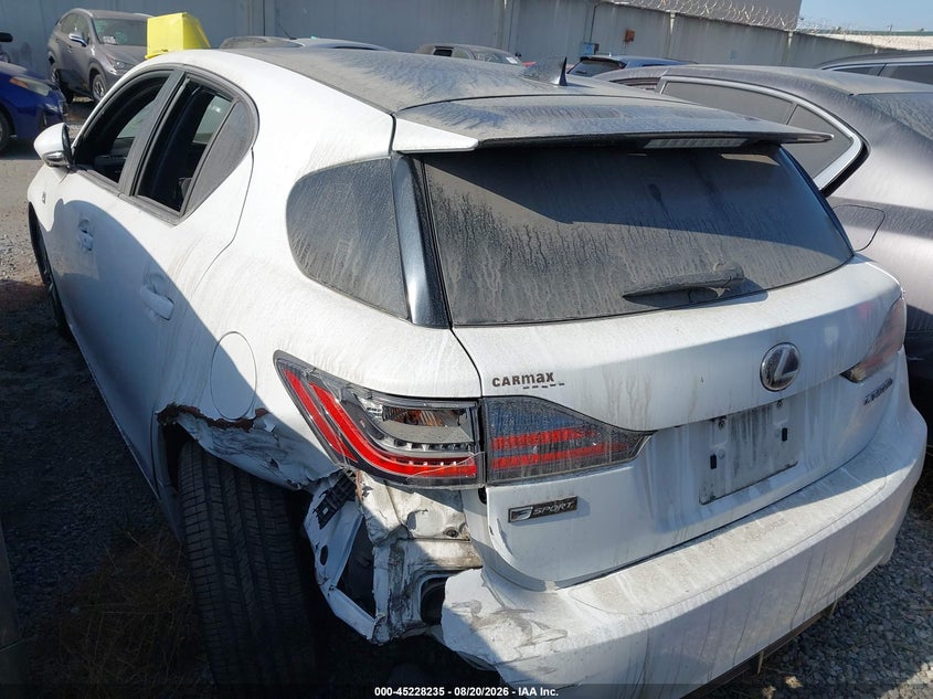 Vin: jthkd5bh1g2254360, lot: 45725996, lexus ct 200h 20163