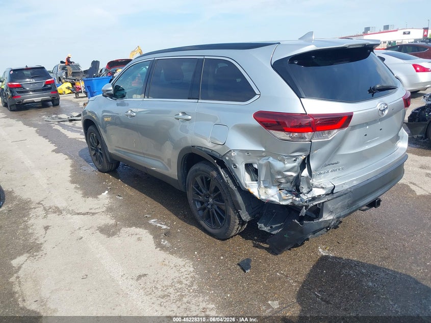 Vin: 5tdjzrfh6ks614692, lot: 45726071, toyota highlander se 20193
