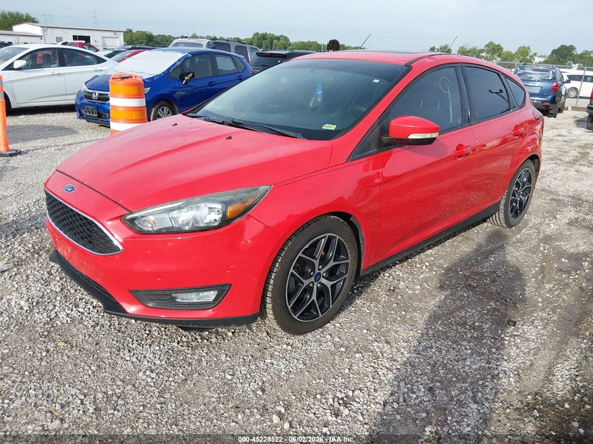 Vin: 1fadp3m22hl255114, lot: 45726283, ford focus sel 20172