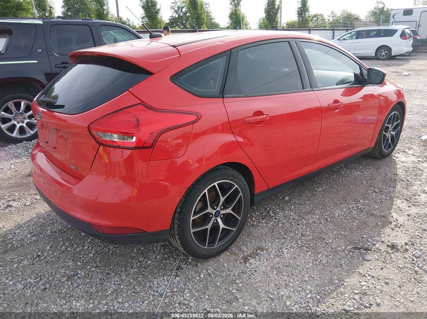 Vin: 1fadp3m22hl255114, lot: 45726283, ford focus sel 20174