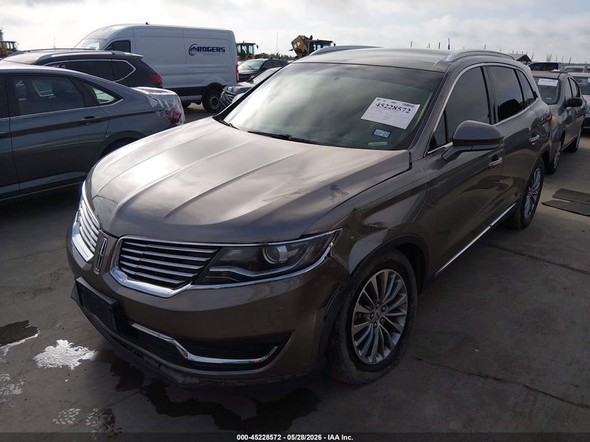 Vin: 2lmtj6krxgbl88789, lot: 45726333, lincoln mkx select 20162