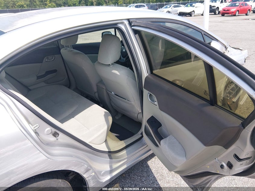 2012 Honda Civic 1.8 Lx silver Lot 111045228972 Vin 2HGFB2F58CH303063