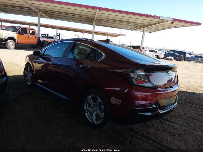Vin: 1g1rc6s50hu121473, lot: 45726801, chevrolet volt lt 20173