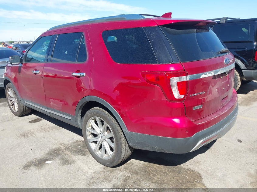 Vin: 1fm5k8f8xggb98854, lot: 45726816, ford explorer limited 20163
