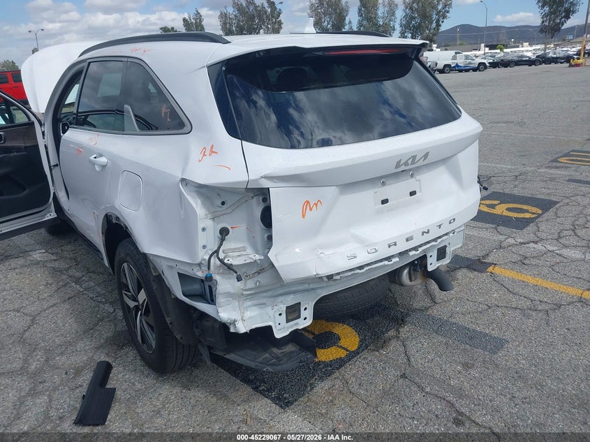 2022 Kia Sorento Ex VIN: 5XYRH4LF6NG121625 Lot: 45229067