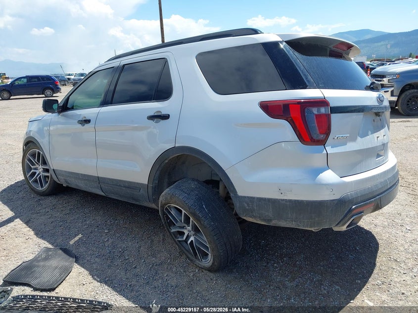 Vin: 1fm5k8gt3hgc05454, lot: 45726918, ford explorer sport 20173