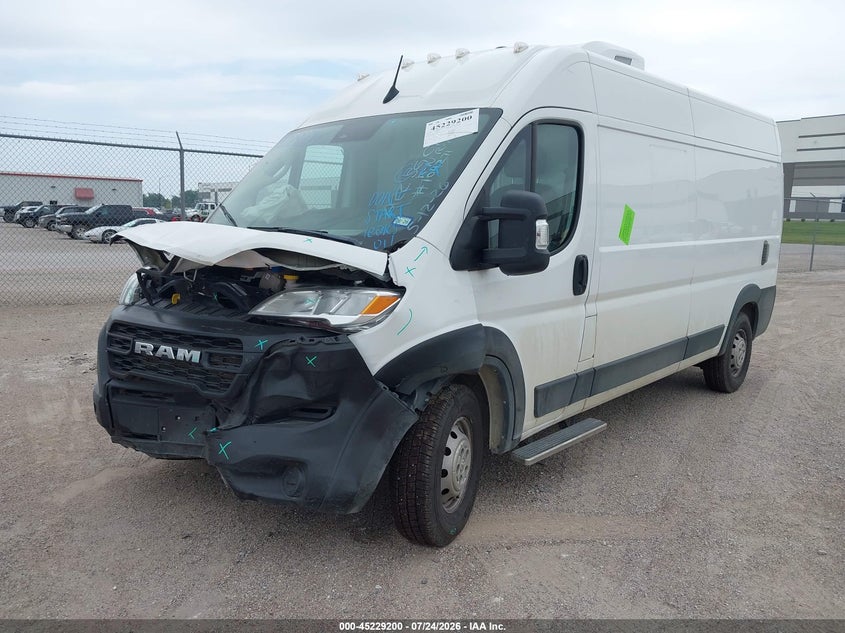 Vin: 3c6lrvdgxpe576078, lot: 45726961, ram promaster 2500 high roof 159 wb 20232