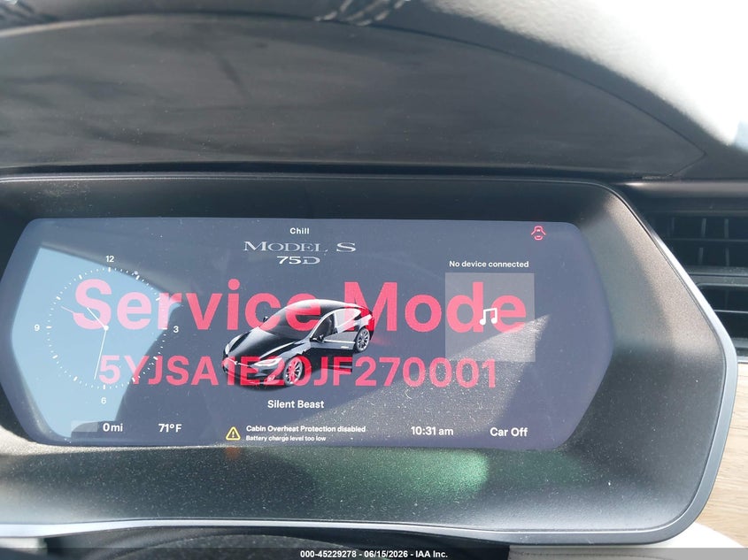 2018 TESLA MODEL S auction photo 7