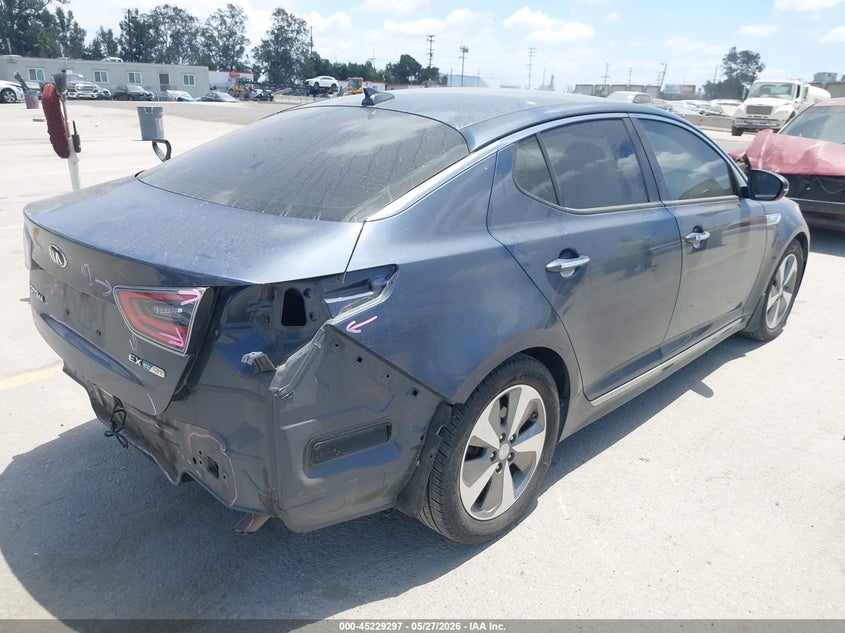 Vin: knagn4adxe5068869, lot: 45727058, kia optima hybrid ex 20144