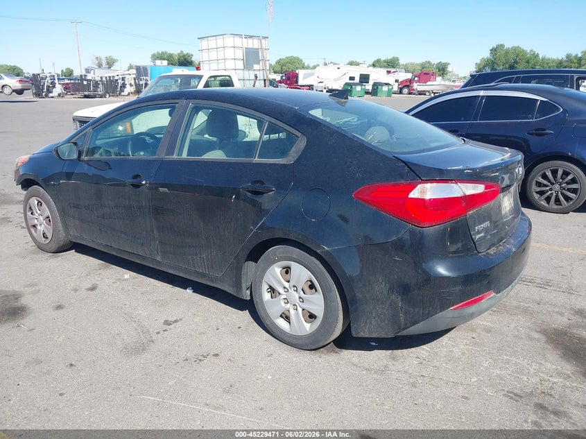 Vin: knafk4a69g5576808, lot: 45727232, kia forte lx 20163