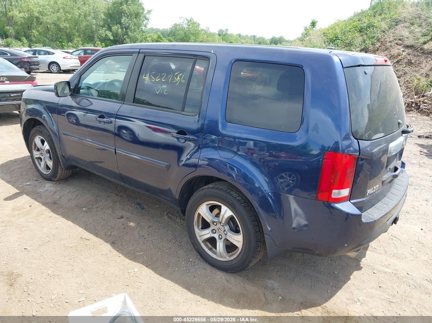Vin: 5fnyf4h59db012566, lot: 45727317, honda pilot ex-l 20133
