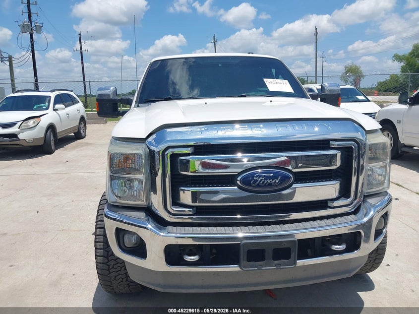 2012 Ford F250 6.7 F-250 Lariat white Lot 111045229615 Vin 1FT7W2BT6CEC82135