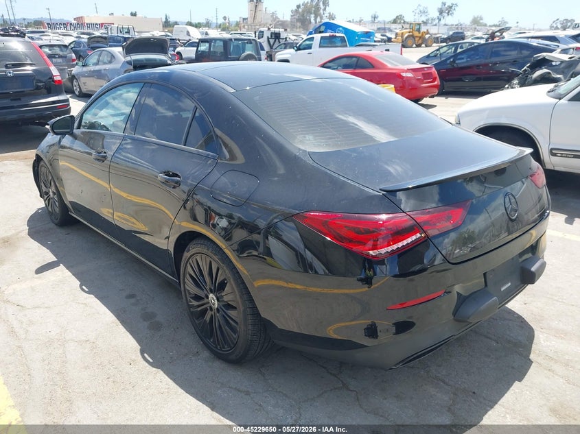 Vin: w1k5j4gb5nn293430, lot: 45727410, mercedes-benz cla 250 coupe 20223