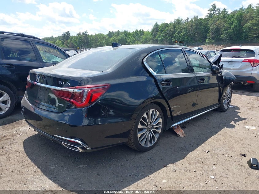 Vin: jh4kc1f51jc000595, lot: 45727441, acura rlx 20184