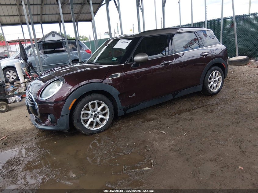 Vin: wmwlu1c5xh2f27302, lot: 45727609, mini clubman cooper 20172