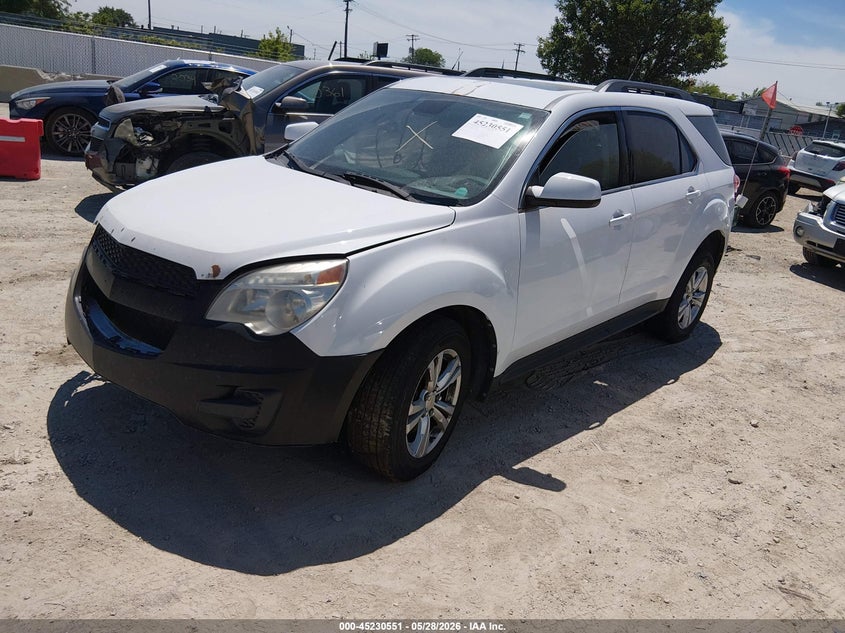2012 Chevrolet Equinox 2.4 1Lt white Lot 111045230551 Vin 2GNFLEEK7C6102486