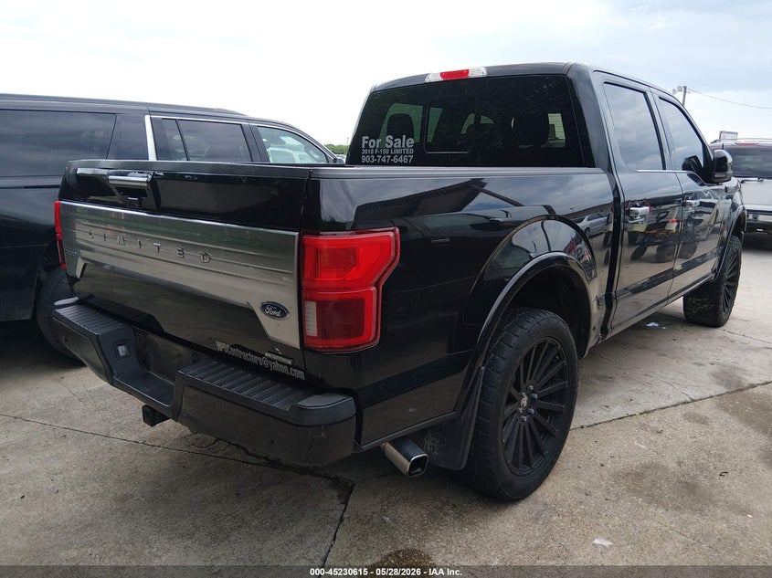 Vin: 1ftew1eg7jfa44009, lot: 45728376, ford f-150 limited 20184