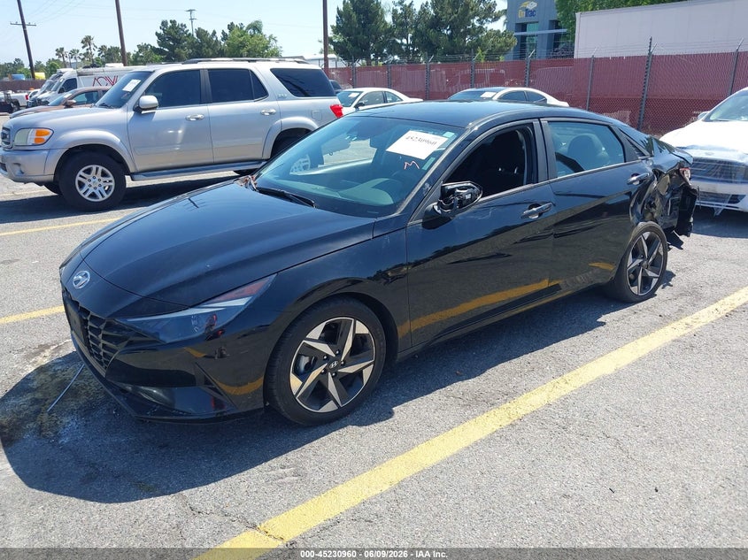 Vin: kmhls4ag8pu591087, lot: 45728751, hyundai elantra sel 20232