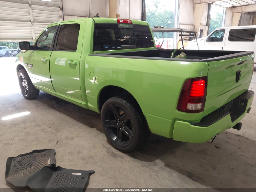 Vin: 1c6rr6mt3hs804675, lot: 45728791, ram 1500 sport  4x2 5'7 box 20173