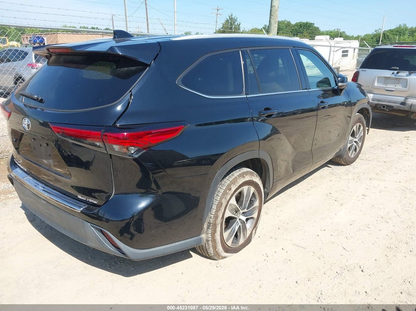 Vin: 5tdgzrbh6ns590155, lot: 45728878, toyota highlander xle 20224