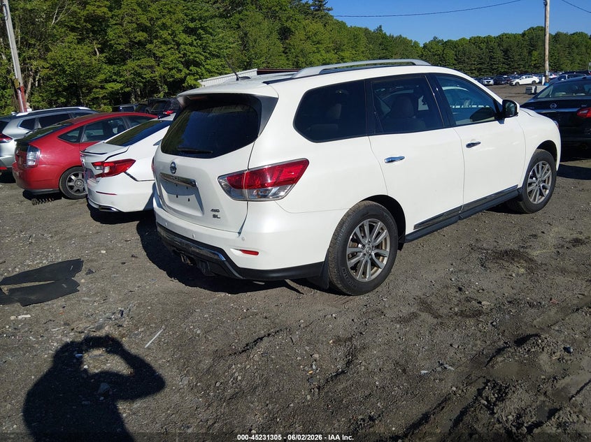 Vin: 5n1ar2mm2gc634014, lot: 45729096, nissan pathfinder sl 20164