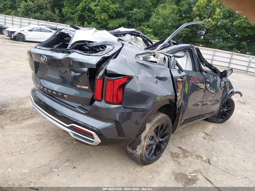 Vin: 5xyrkdlf9mg052106, lot: 45729120, kia sorento sx 20214