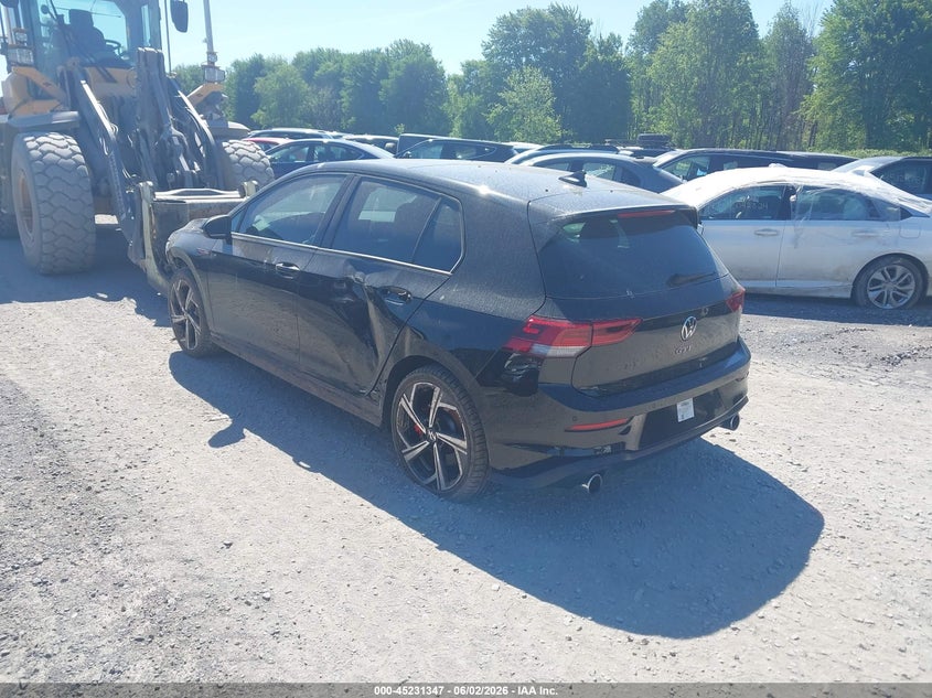 Vin: wvw3a7cd3rw209647, lot: 45729138, volkswagen golf gti 2.0t se 20243