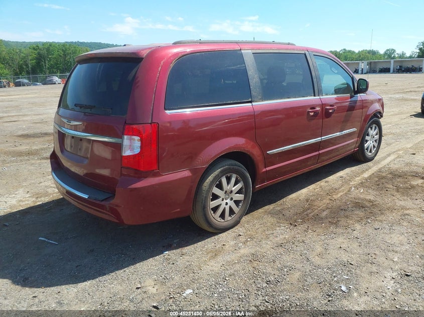 Vin: 2c4rc1bg0dr647220, lot: 45729191, chrysler town & country touring 20134