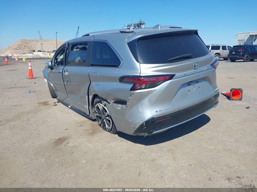 Vin: 5tdeskfc8ss175867, lot: 45729378, toyota sienna platinum 20253