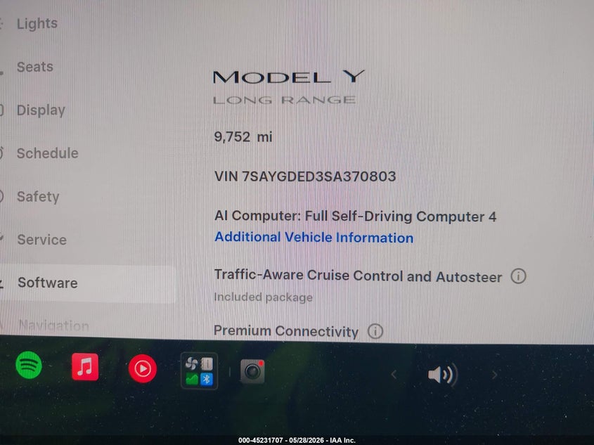 2025 TESLA MODEL Y auction photo 7