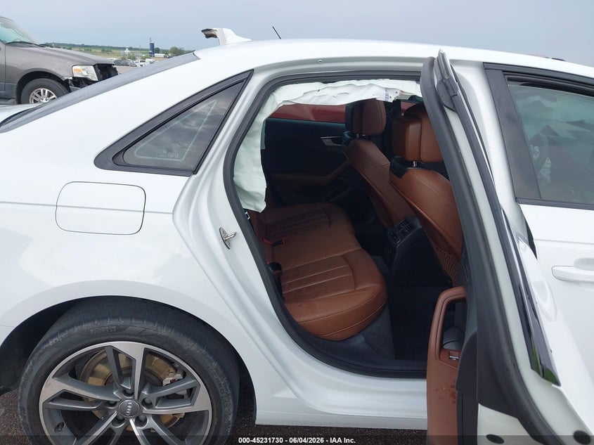 2019 Audi A4 40 Titanium Premium VIN: WAUGMAF47KA106202 Lot: 45231730