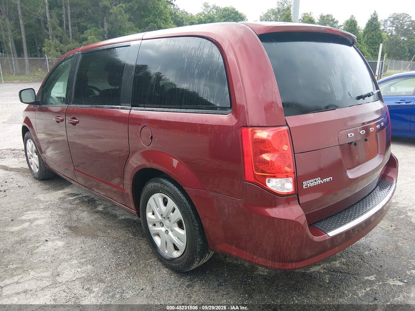 Vin: 2c4rdgbg0jr323955, lot: 45729597, dodge grand caravan se 20183