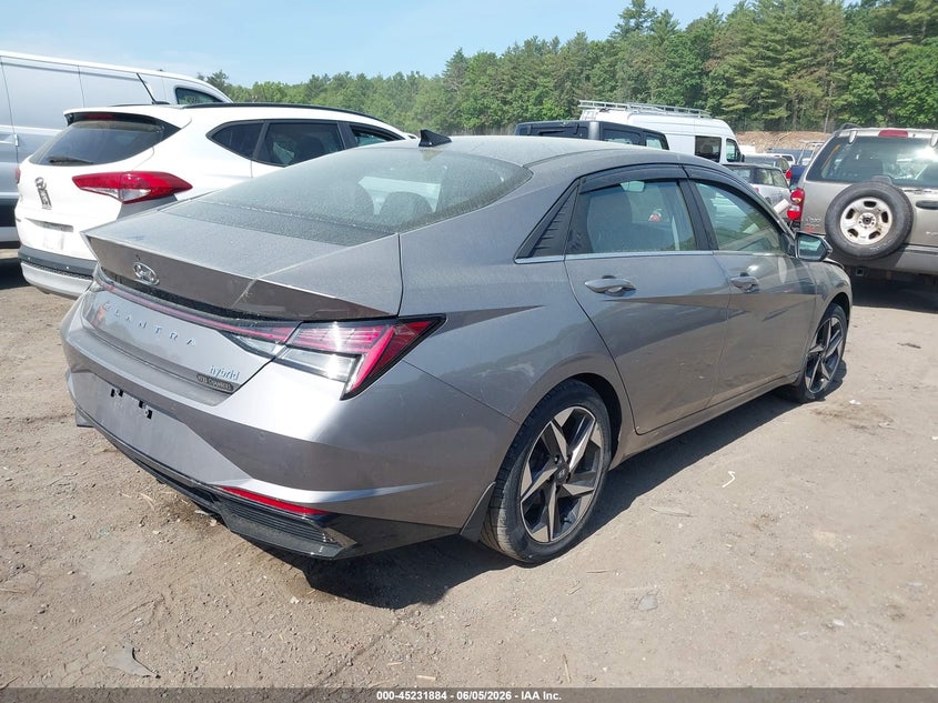 Vin: kmhln4aj3nu016279, lot: 45729675, hyundai elantra hybrid limited 20224