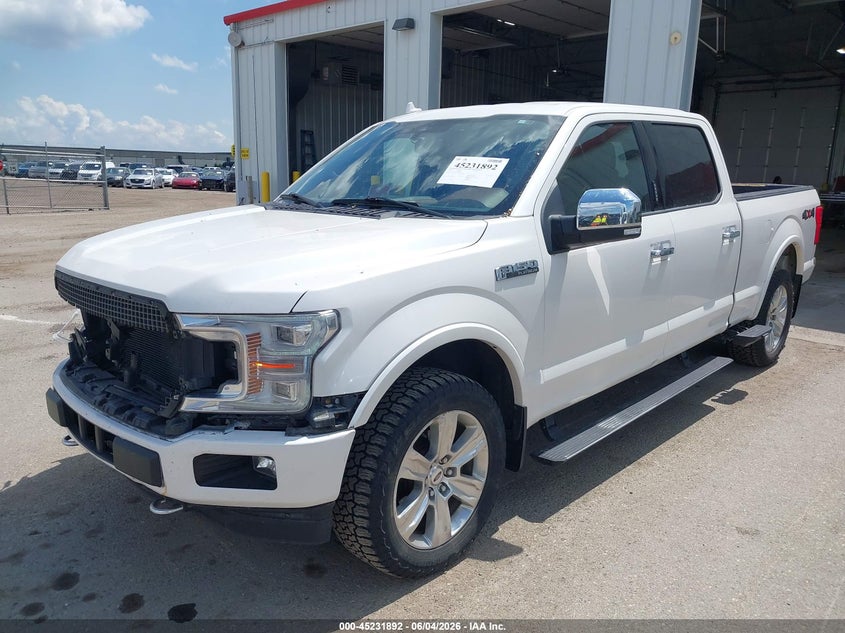 Vin: 1ftfw1eg3jfd06547, lot: 45729683, ford f-150 platinum 20182