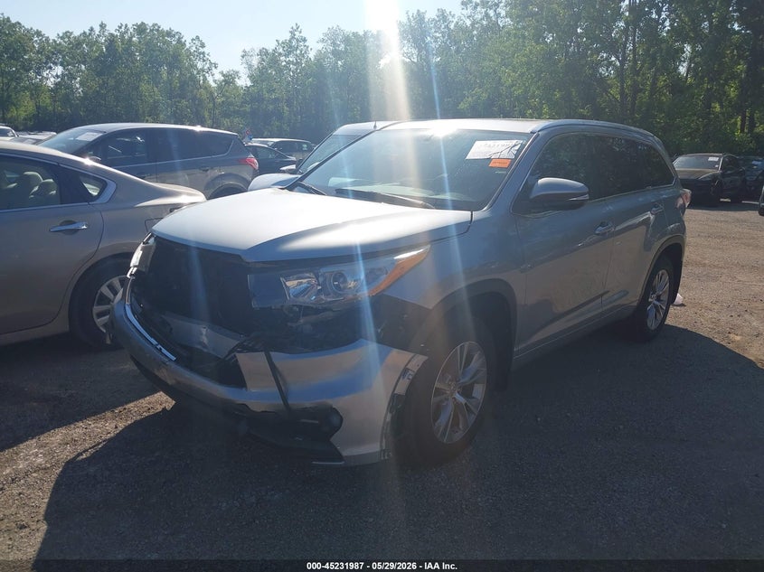 Vin: 5tdjkrfh1es039362, lot: 45729778, toyota highlander xle v6 20142