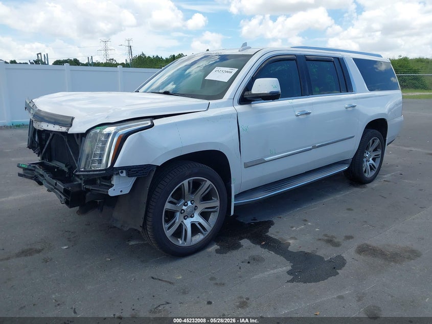 Vin: 1gys3hkj8gr361285, lot: 45729799, cadillac escalade esv luxury collection 20162