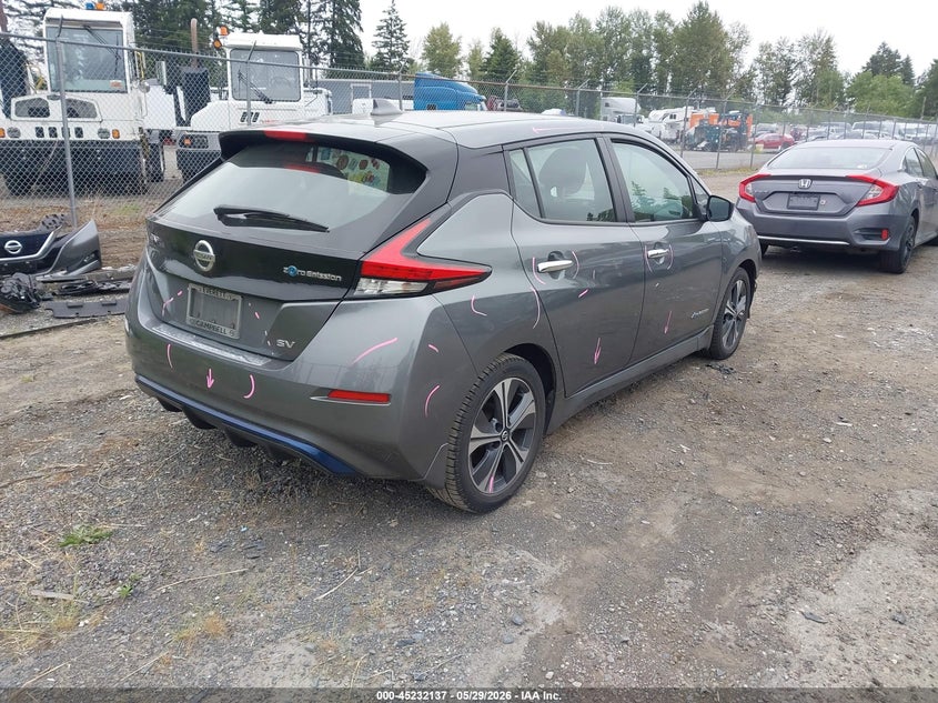 Vin: 1n4az1cp8jc302604, lot: 45729928, nissan leaf sv 20184