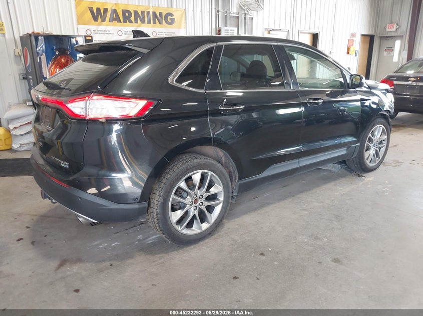 Vin: 2fmpk4k93fbb50201, lot: 45730084, ford edge titanium 20154