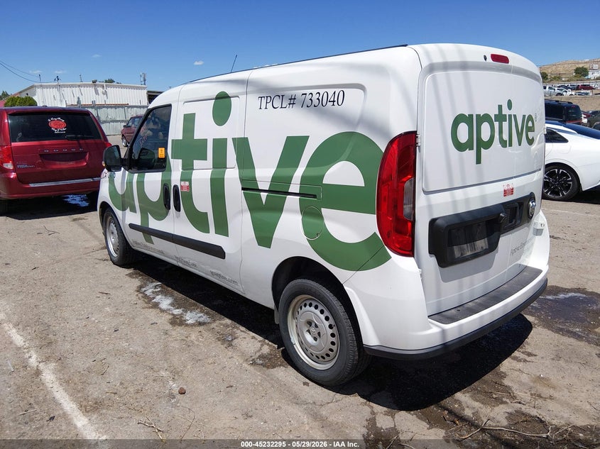 Vin: zfbhrfab0n6y50813, lot: 45730086, ram promaster city cargo van 20223