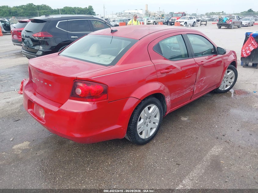 Vin: 1c3cdzab5en109526, lot: 45730207, dodge avenger se 20144