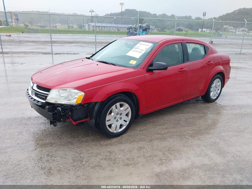 Vin: 1c3cdzab5en109526, lot: 45730207, dodge avenger se 20142