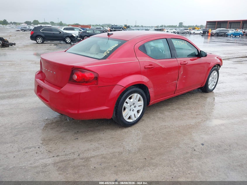 Vin: 1c3cdzab5en109526, lot: 45730207, dodge avenger se 20144