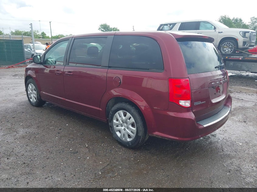 Vin: 2c4rdgbg9jr254876, lot: 45730365, dodge grand caravan se 20183