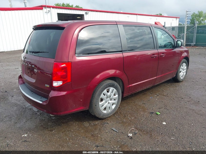 Vin: 2c4rdgbg9jr254876, lot: 45730365, dodge grand caravan se 20184