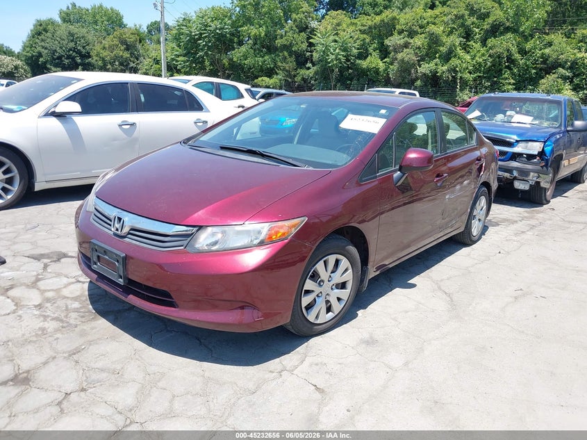 Vin: 19xfb2f57ce358677, lot: 45730448, honda civic lx 20122