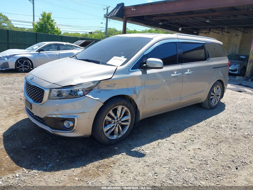 Vin: kndme5c19f6035646, lot: 45730695, kia sedona sx luxury 20152